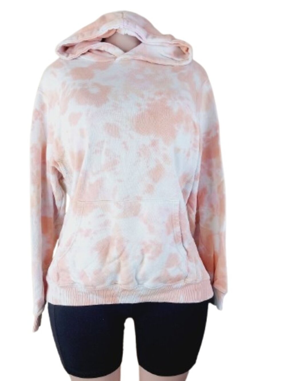 Aerie Women’s Peach Offline Oversized French Terry Pullover Tie-Dye Hoodie Sz XS